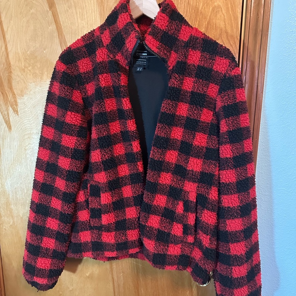 Cisono Red and Black Plaid Jacket